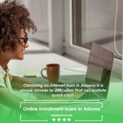 Woman applying for Online Installment loans in Arizona