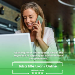 Woman applying for Tulsa Title Loans Online